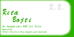 rita bojti business card